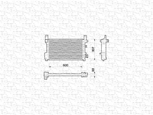 MAGNETI MARELLI Радиатор, охлаждение двигателя 350213784000